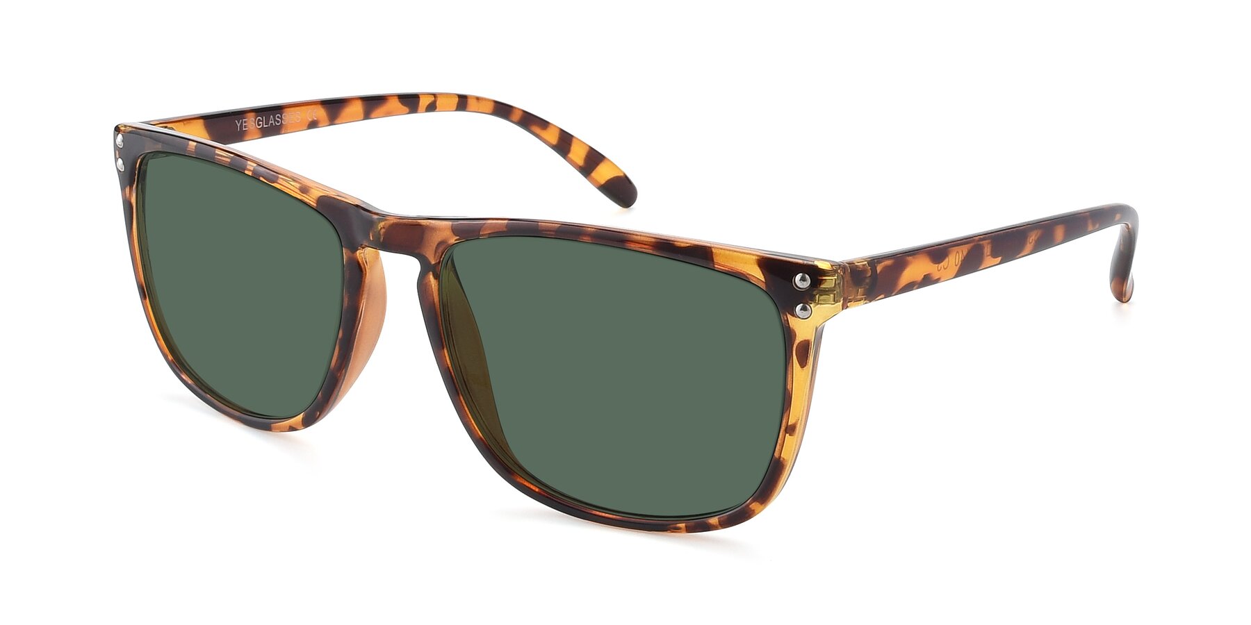 Angle of SSR411 in Translucent Orange Tortoise with Green Polarized Lenses