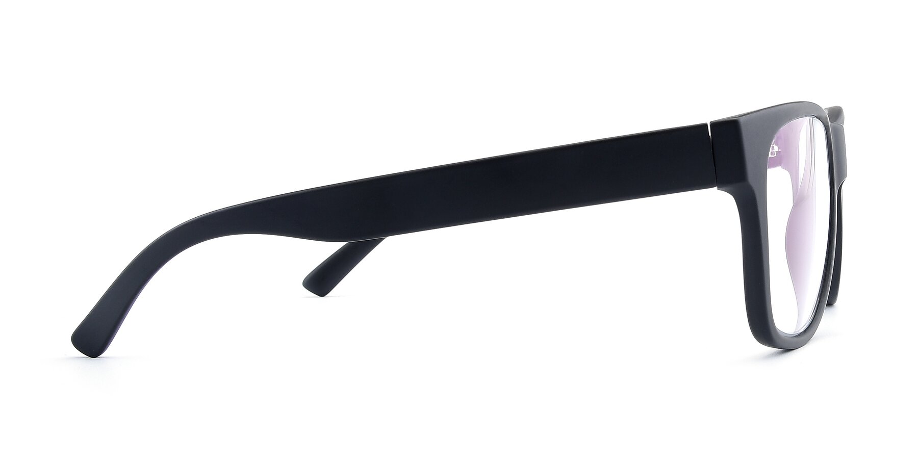 Side of SSR213 in Matte Black with Clear Reading Eyeglass Lenses