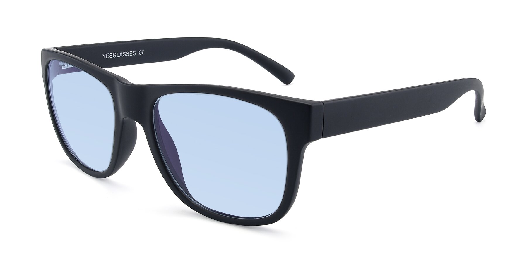 Angle of SSR213 in Matte Black with Light Blue Tinted Lenses