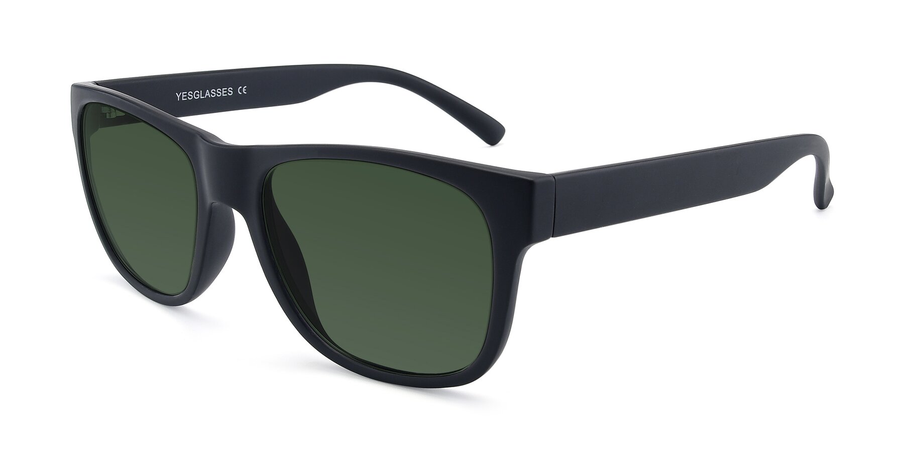 Angle of SSR213 in Matte Black with Green Tinted Lenses