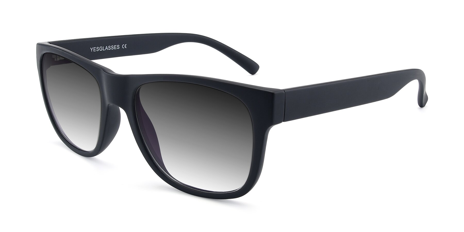 Angle of SSR213 in Matte Black with Gray Gradient Lenses