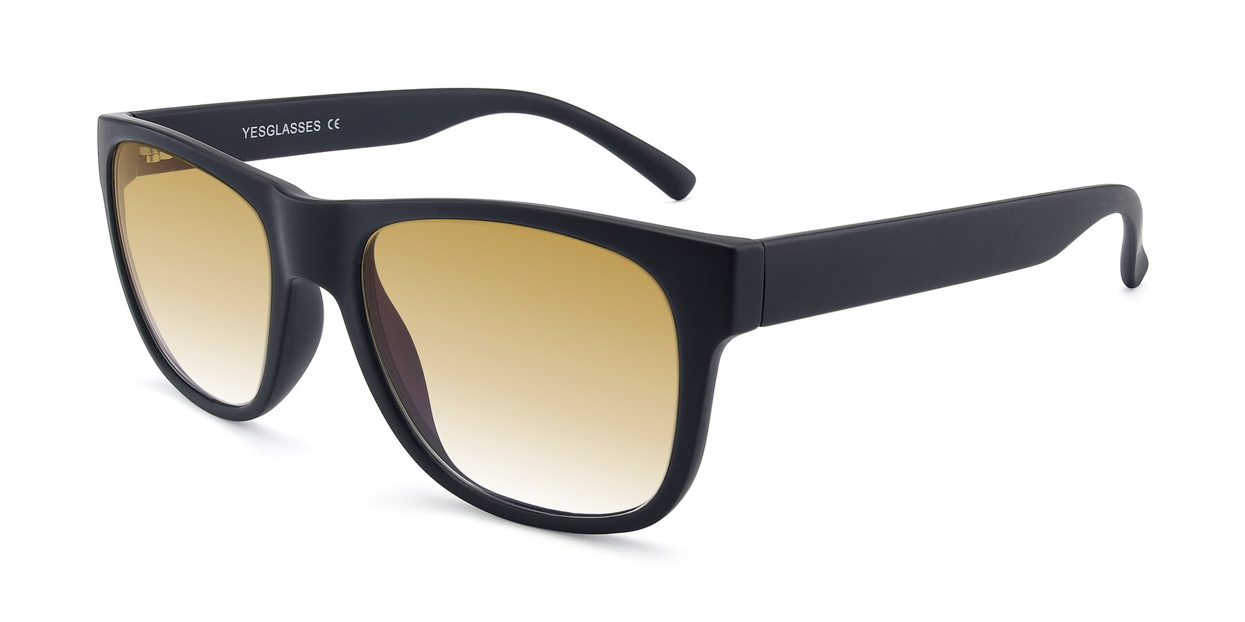 Angle of SSR213 in Matte Black with Champagne Gradient Lenses