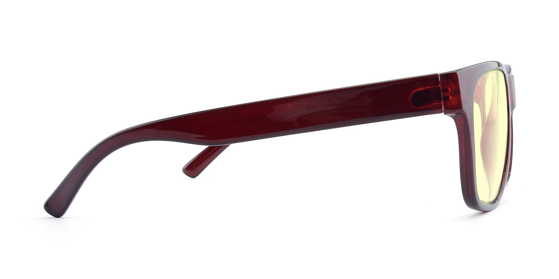 Side of SSR213 in Wine with Light Yellow Tinted Lenses