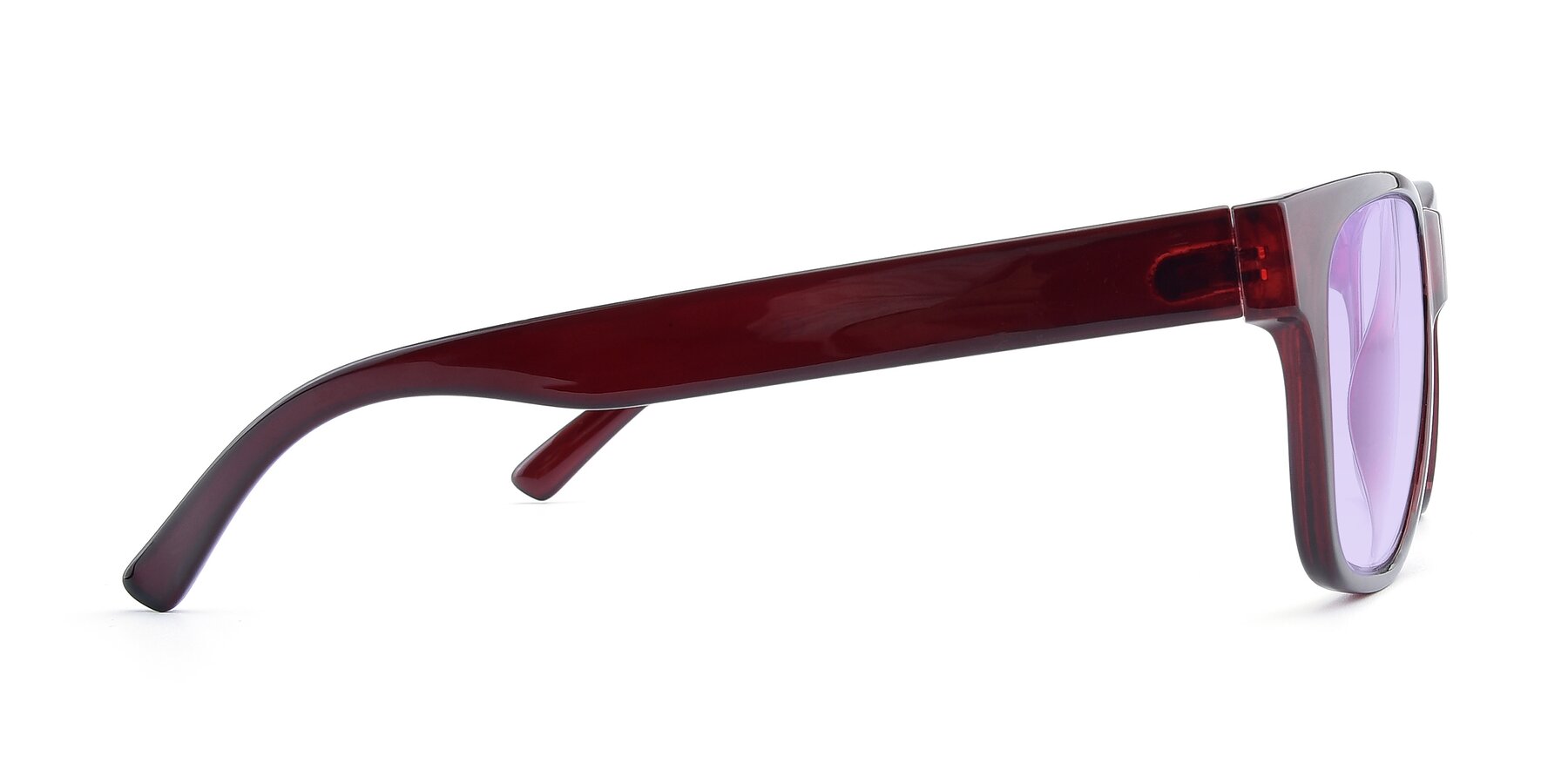 Side of SSR213 in Wine with Light Purple Tinted Lenses
