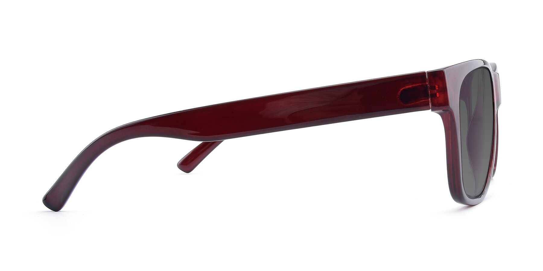 Side of SSR213 in Wine with Medium Gray Tinted Lenses