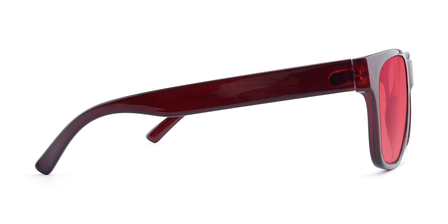 Side of SSR213 in Wine with Red Tinted Lenses