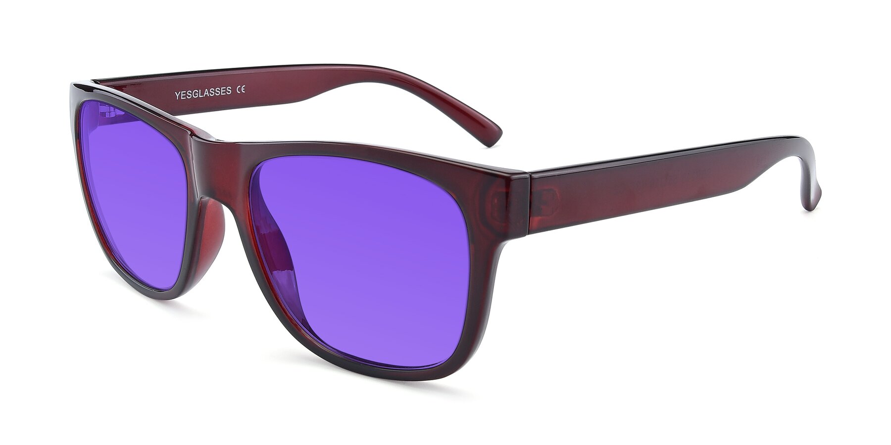 Angle of SSR213 in Wine with Purple Tinted Lenses