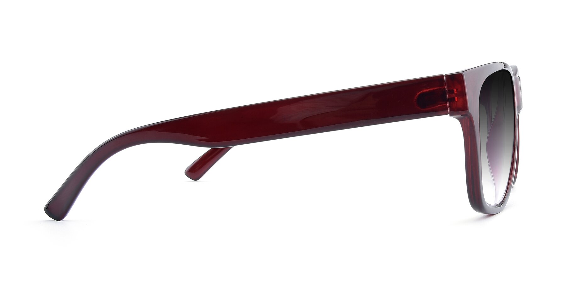 Side of SSR213 in Wine with Gray Gradient Lenses