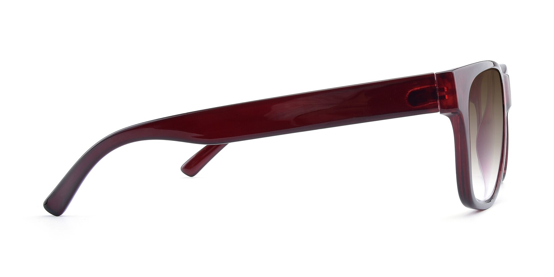 Side of SSR213 in Wine with Brown Gradient Lenses