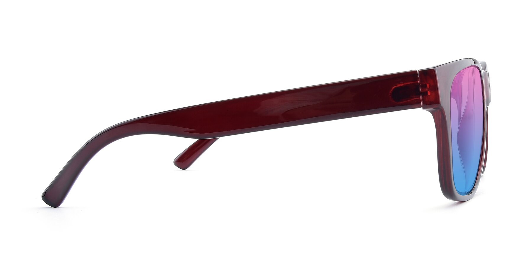 Side of SSR213 in Wine with Pink / Blue Gradient Lenses
