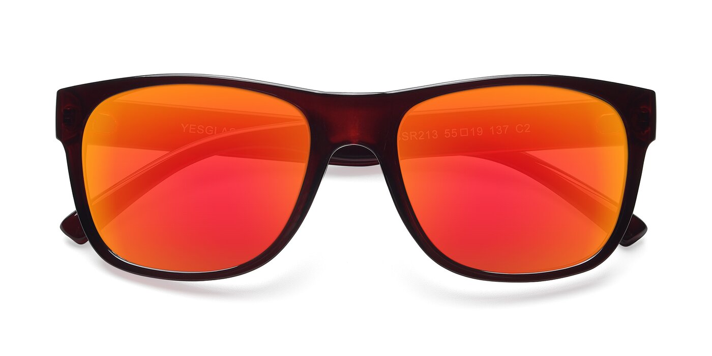 SSR213 - Wine Flash Mirrored Sunglasses