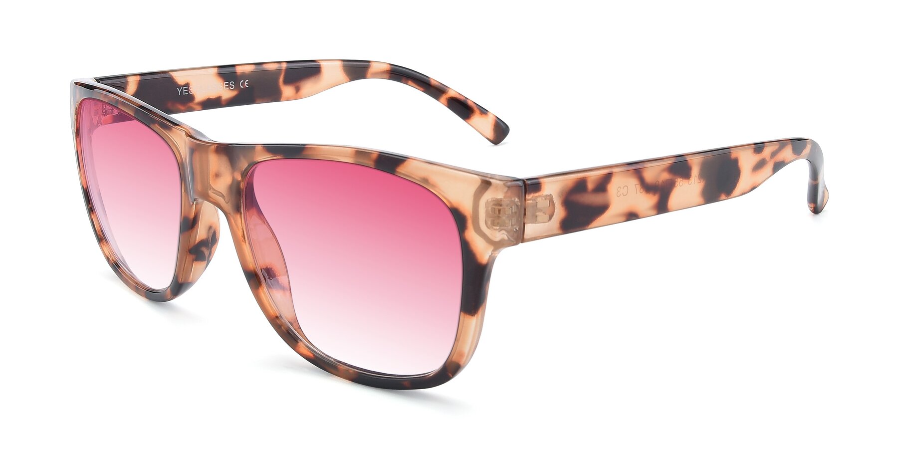 Angle of SSR213 in Translucent Tortoise with Pink Gradient Lenses