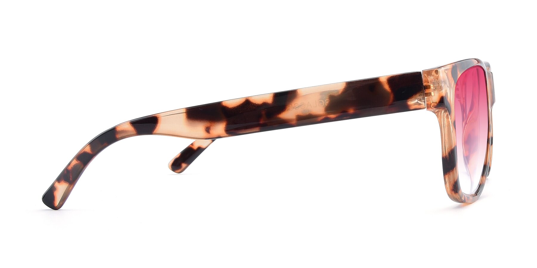 Side of SSR213 in Translucent Tortoise with Pink Gradient Lenses