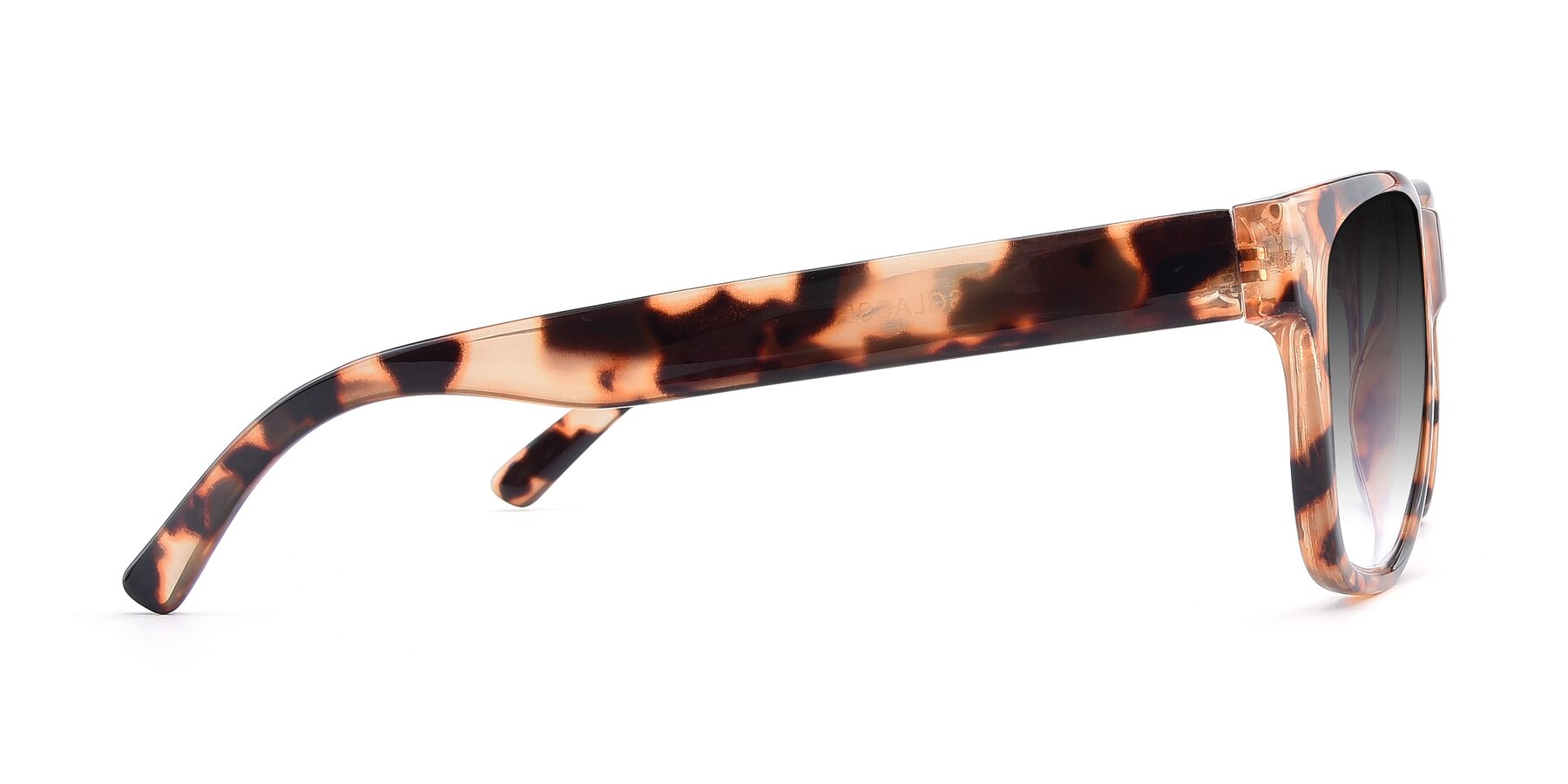 Side of SSR213 in Translucent Tortoise with Gray Gradient Lenses