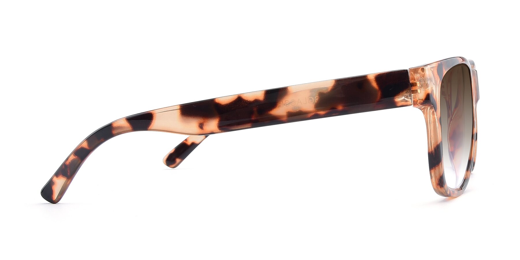 Side of SSR213 in Translucent Tortoise with Brown Gradient Lenses