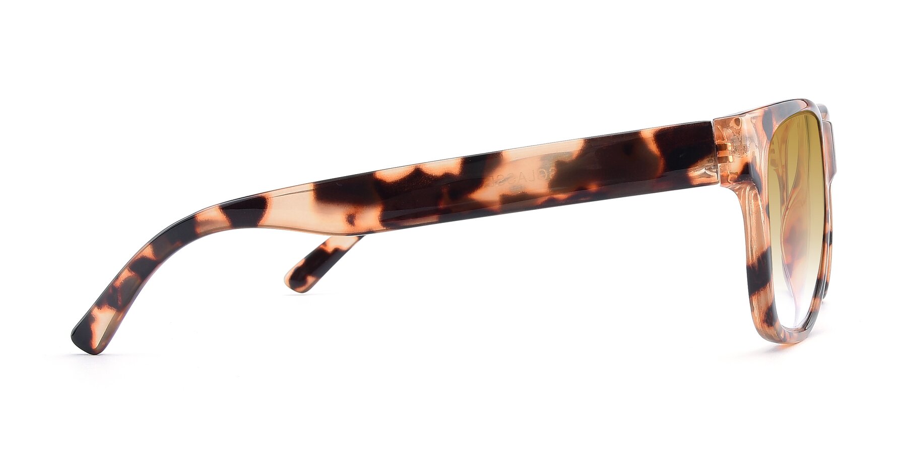 Side of SSR213 in Translucent Tortoise with Champagne Gradient Lenses