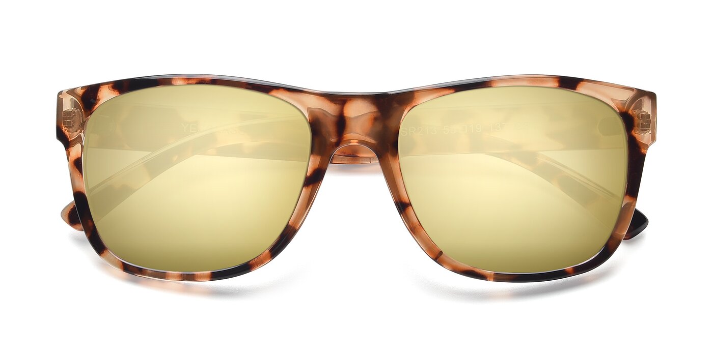 SSR213 - Translucent Tortoise Flash Mirrored Sunglasses