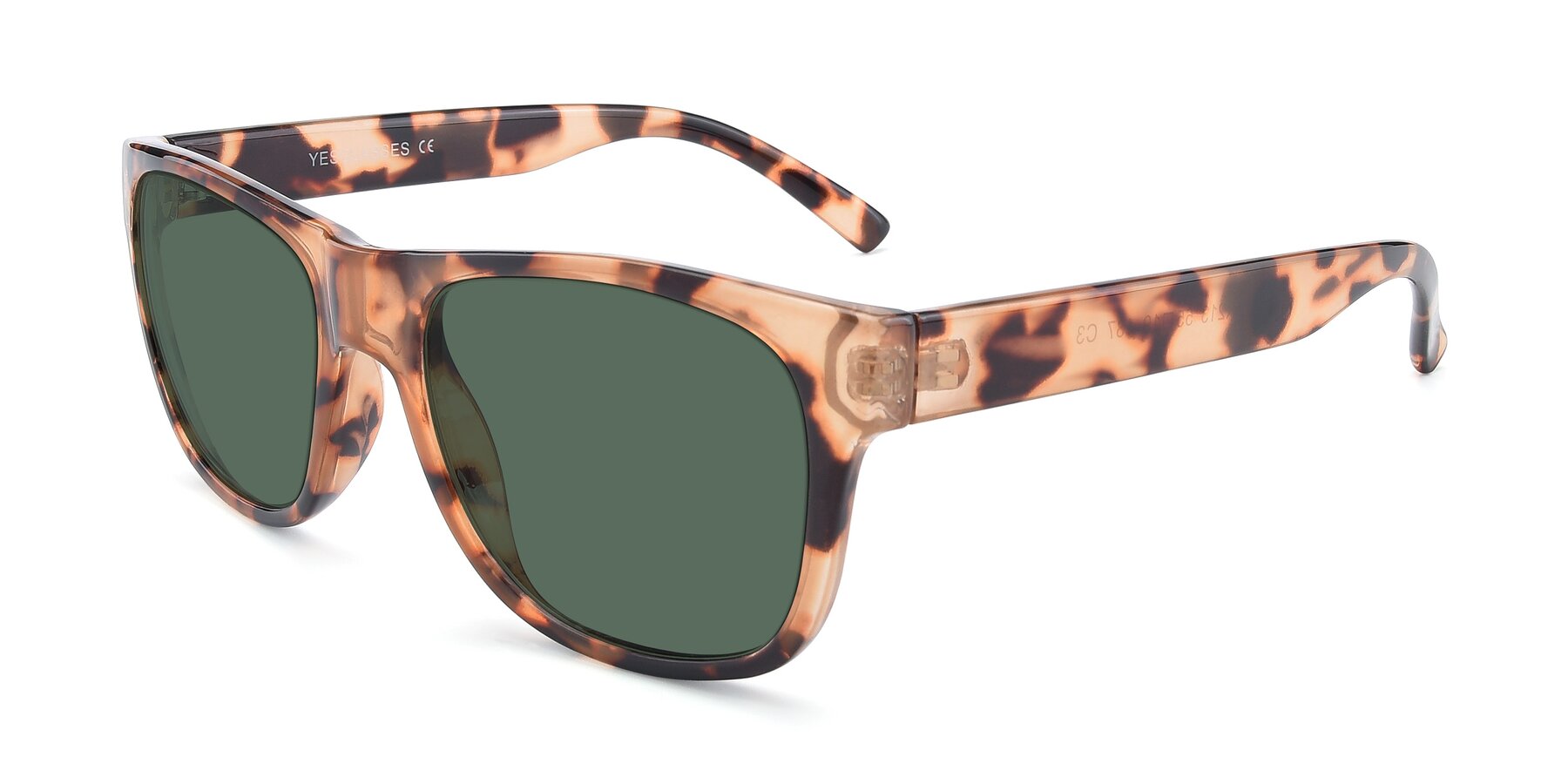 Angle of SSR213 in Translucent Tortoise with Green Polarized Lenses