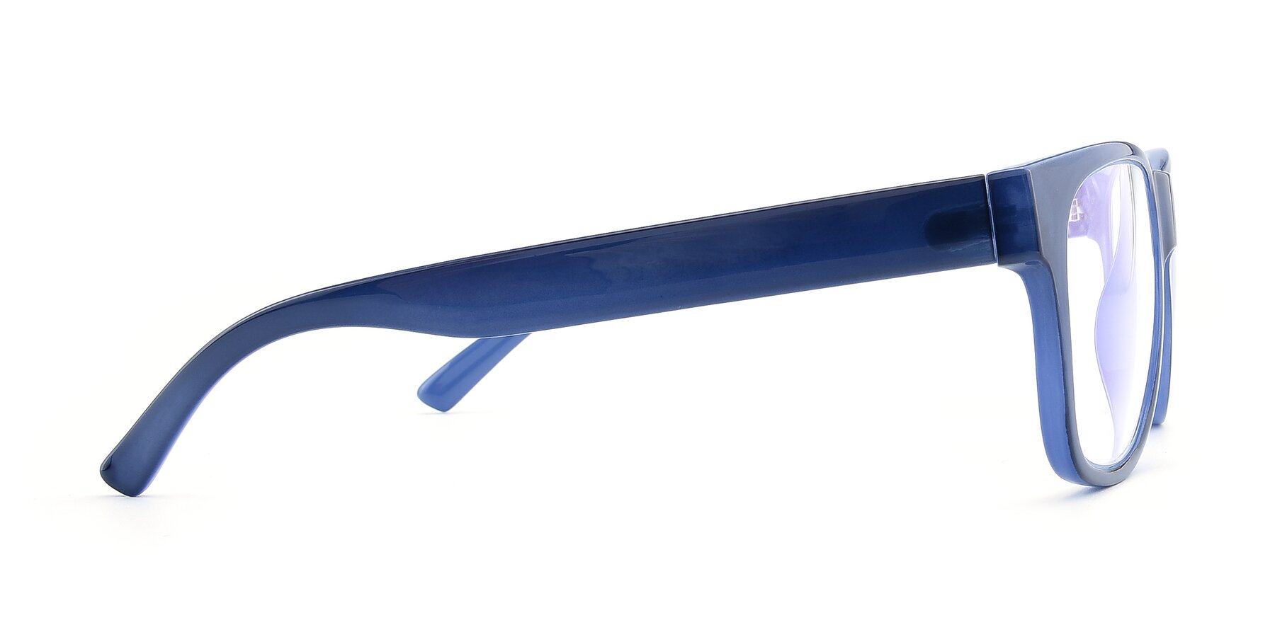 Side of SSR213 in Blue with Clear Reading Eyeglass Lenses