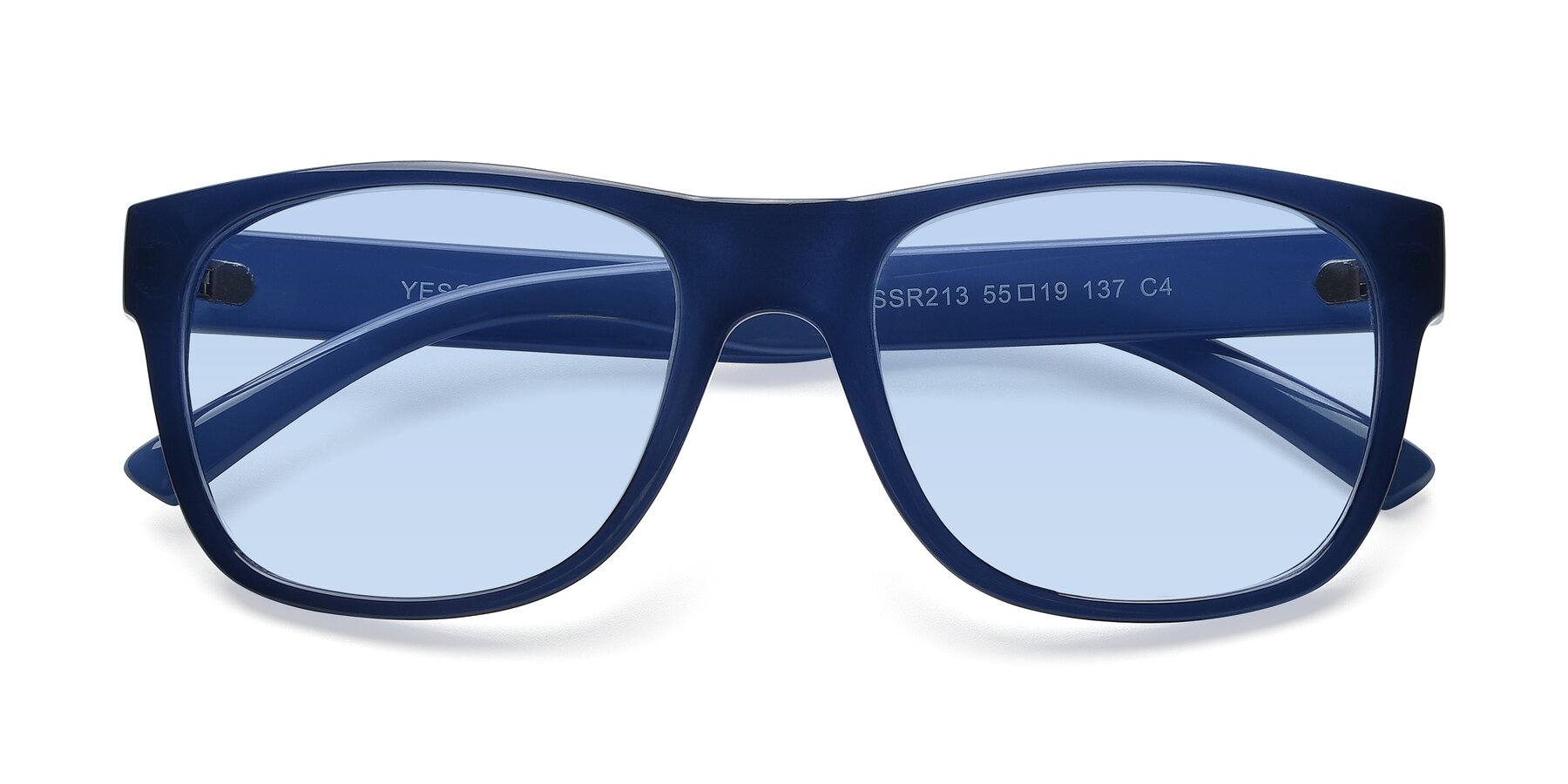 Folded Front of SSR213 in Blue with Light Blue Tinted Lenses