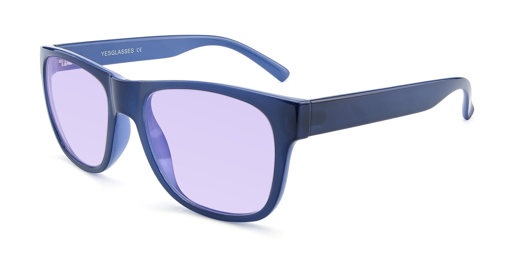 Angle of SSR213 in Blue with Light Purple Tinted Lenses