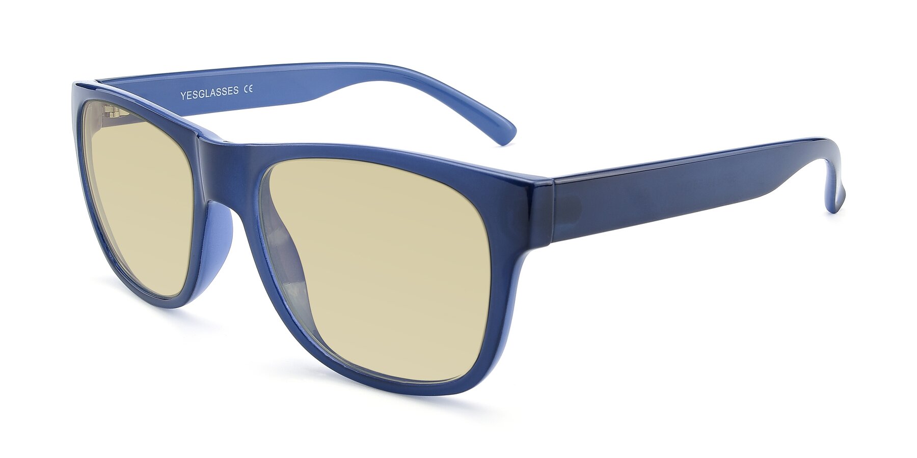 Angle of SSR213 in Blue with Light Champagne Tinted Lenses