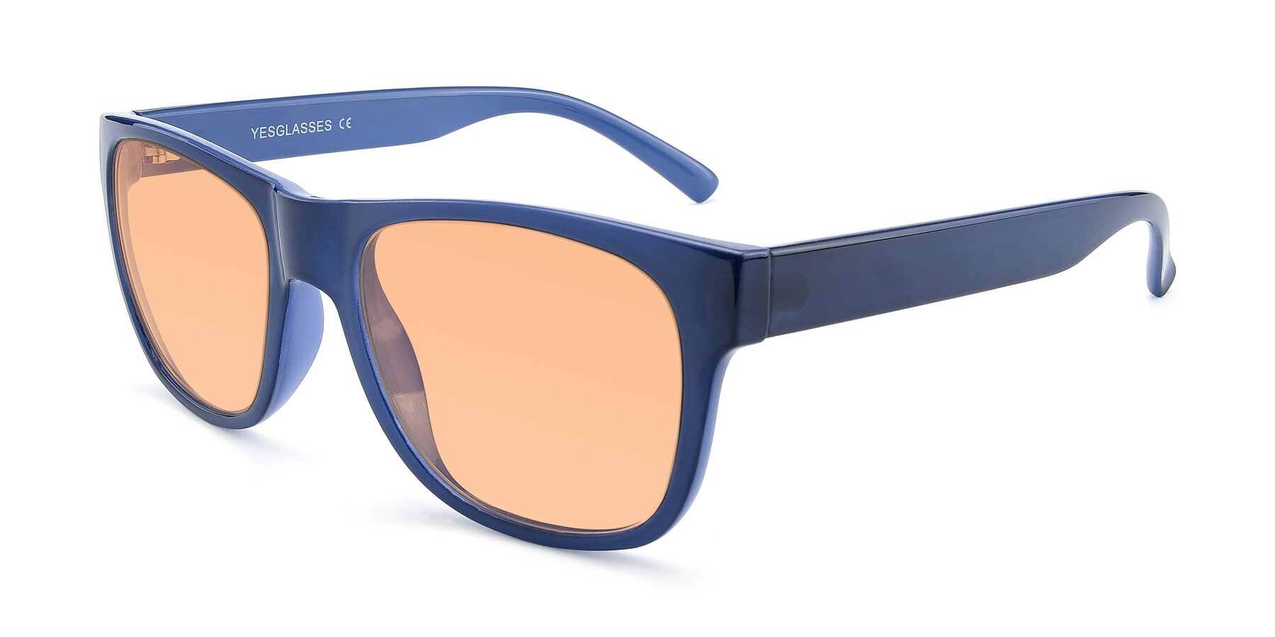 Angle of SSR213 in Blue with Light Orange Tinted Lenses