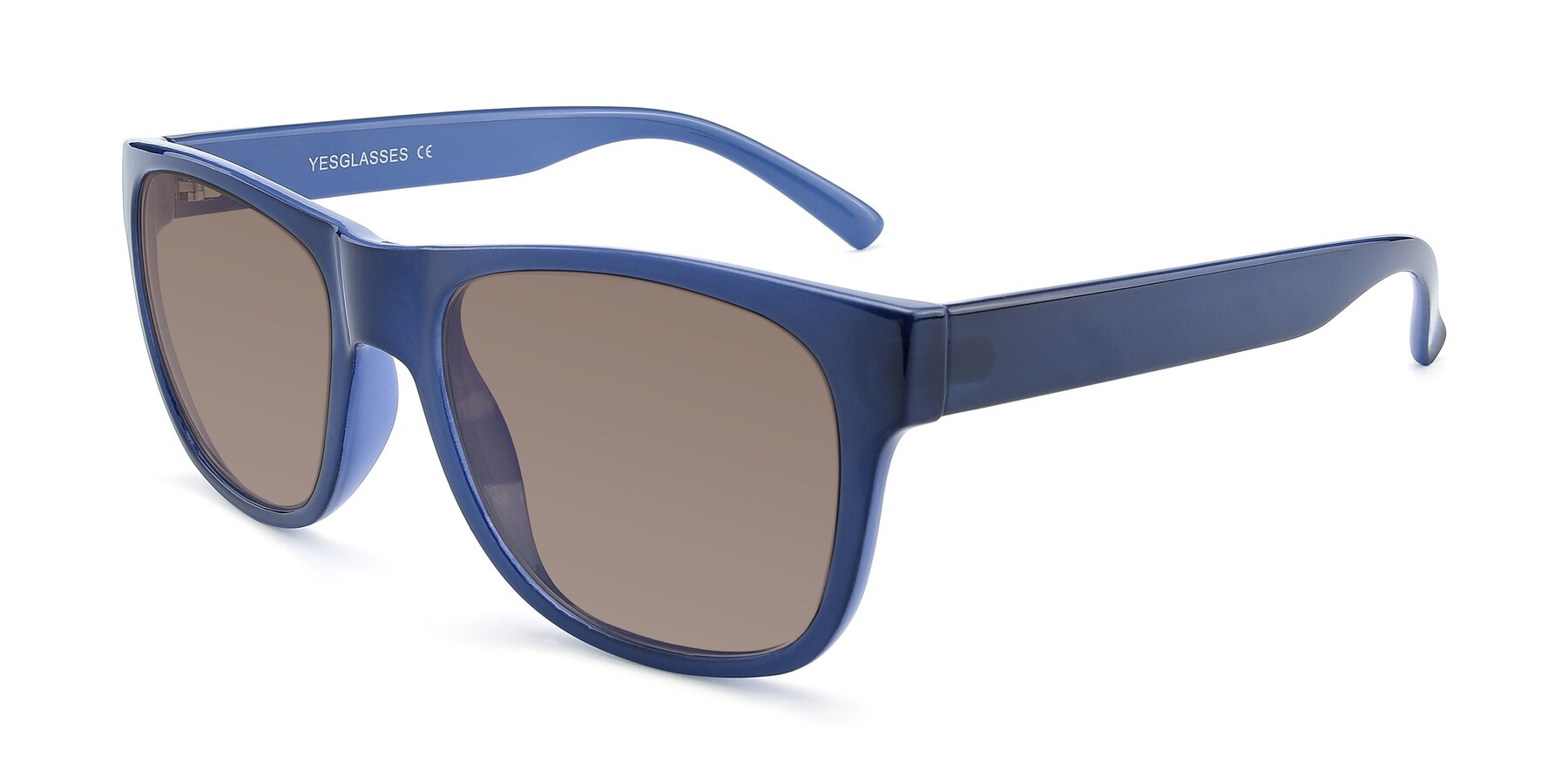Angle of SSR213 in Blue with Medium Brown Tinted Lenses
