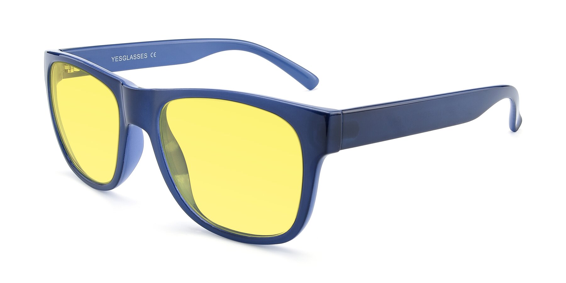 Angle of SSR213 in Blue with Medium Yellow Tinted Lenses