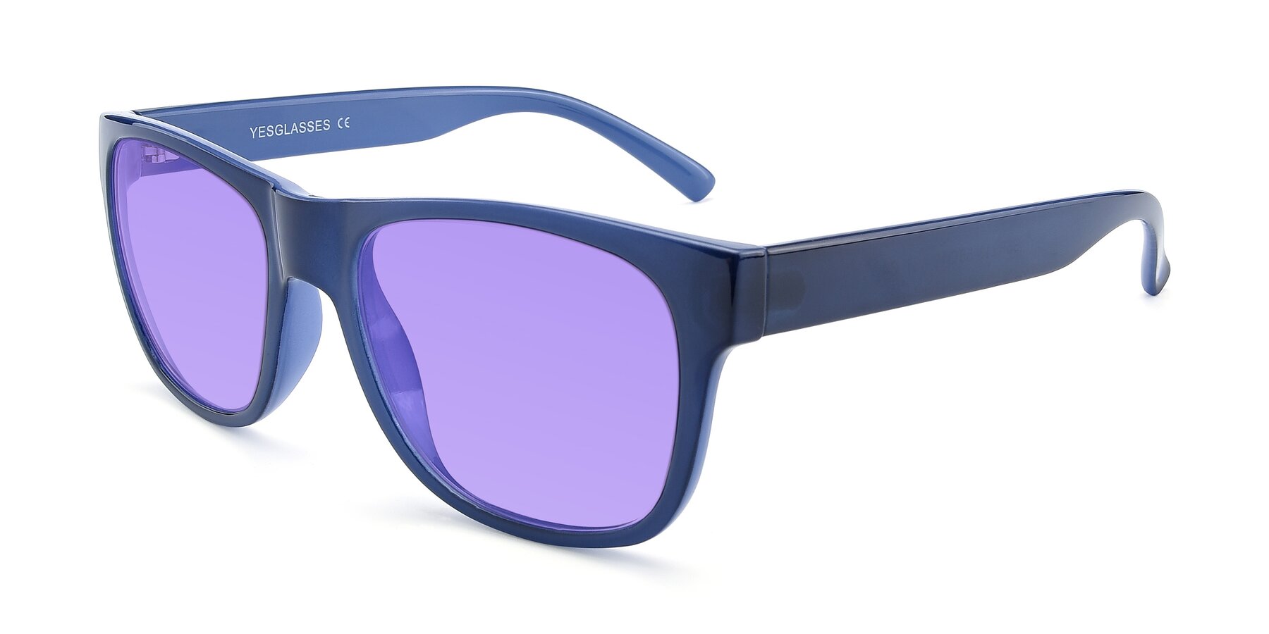 Angle of SSR213 in Blue with Medium Purple Tinted Lenses