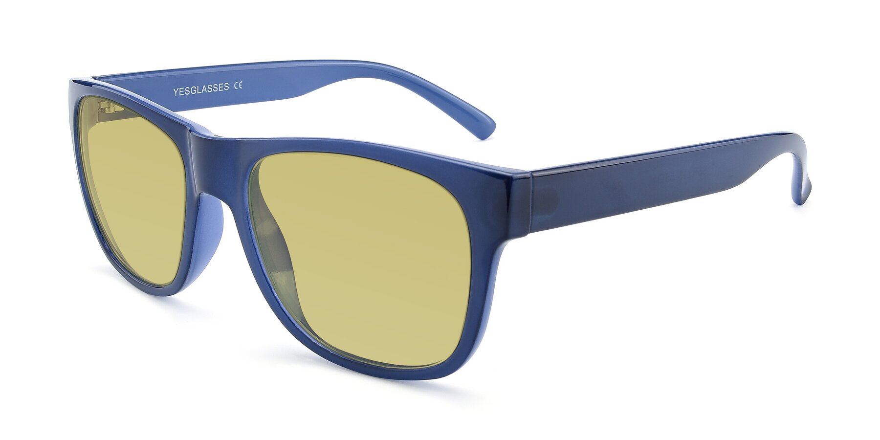 Angle of SSR213 in Blue with Medium Champagne Tinted Lenses