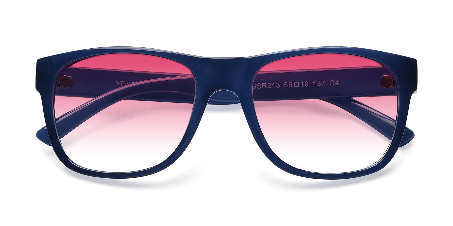 Folded Front of SSR213 in Blue with Pink Gradient Lenses