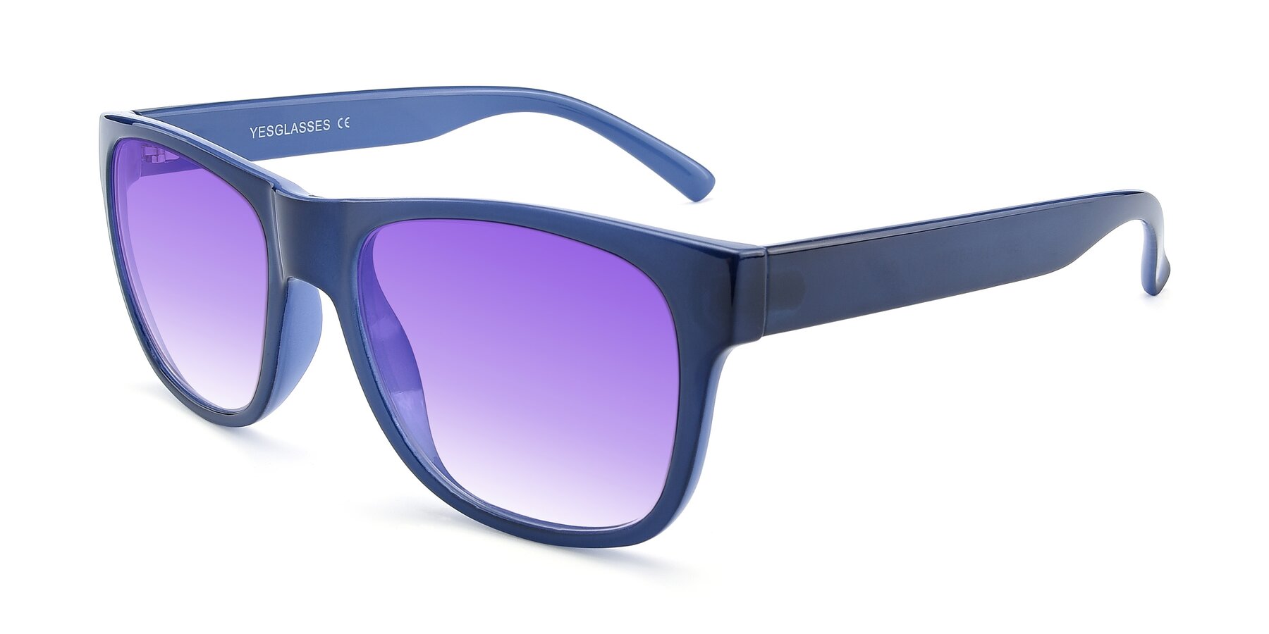 Angle of SSR213 in Blue with Purple Gradient Lenses