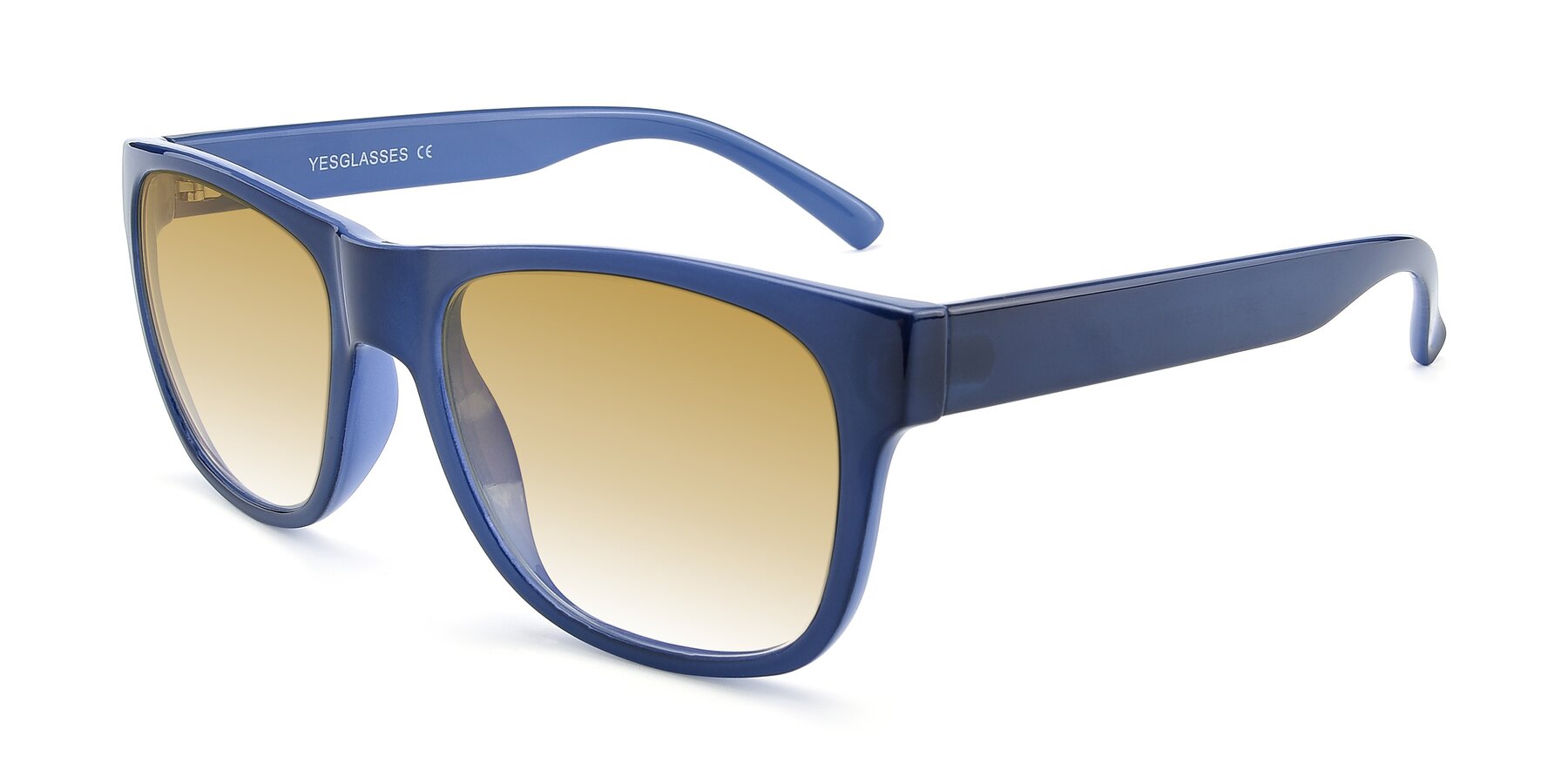Angle of SSR213 in Blue with Champagne Gradient Lenses