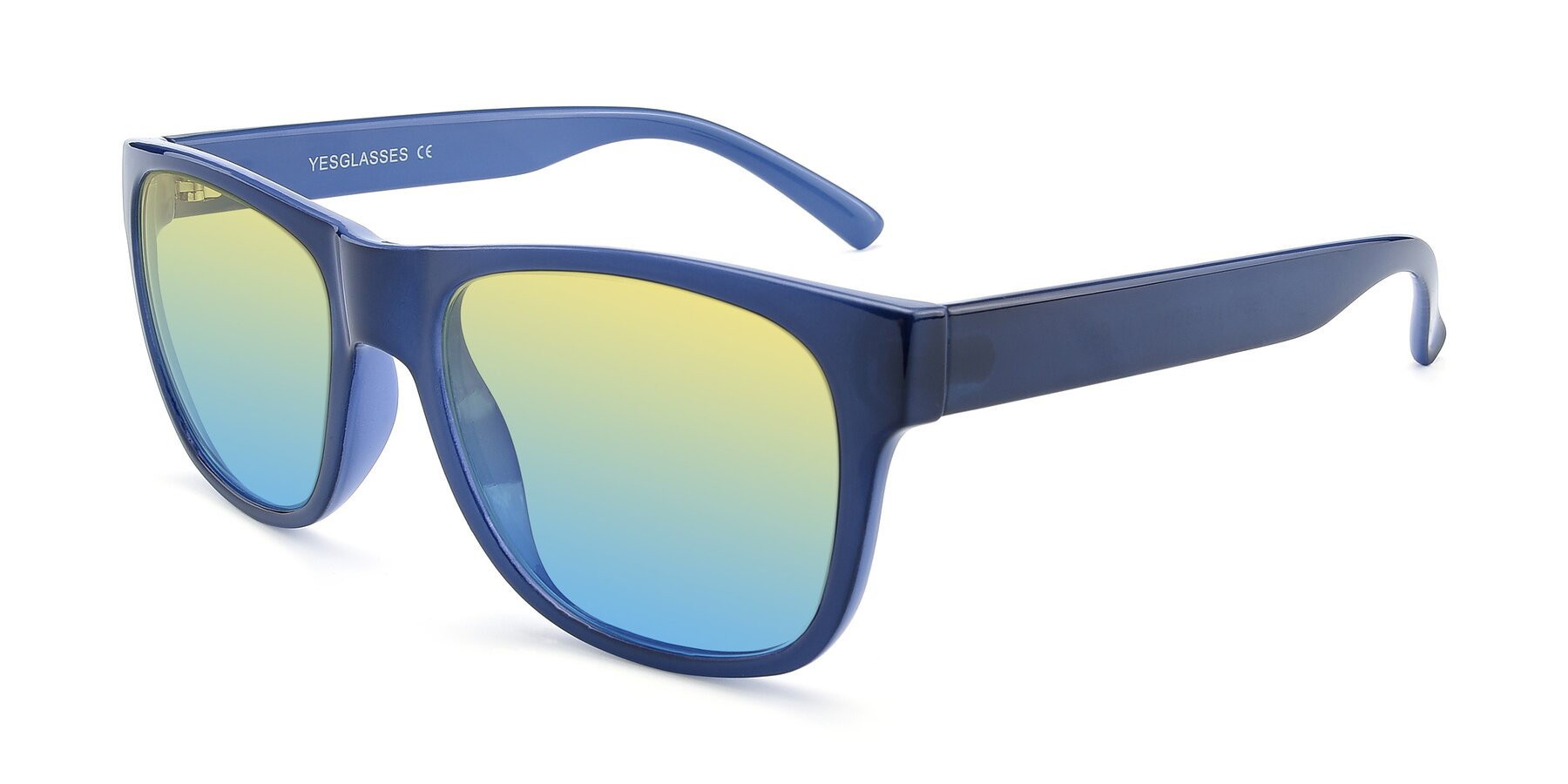 Angle of SSR213 in Blue with Yellow / Blue Gradient Lenses