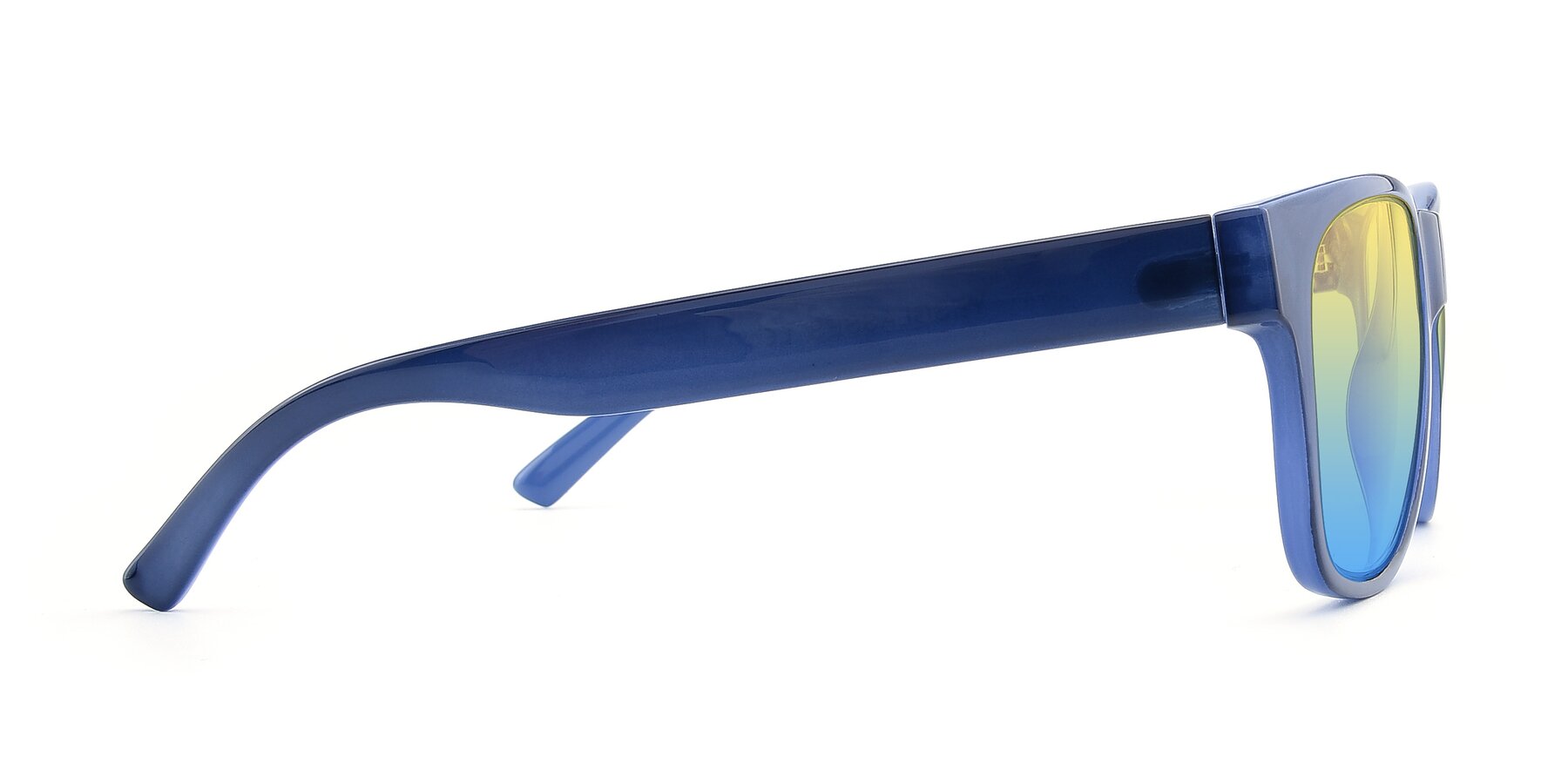Side of SSR213 in Blue with Yellow / Blue Gradient Lenses