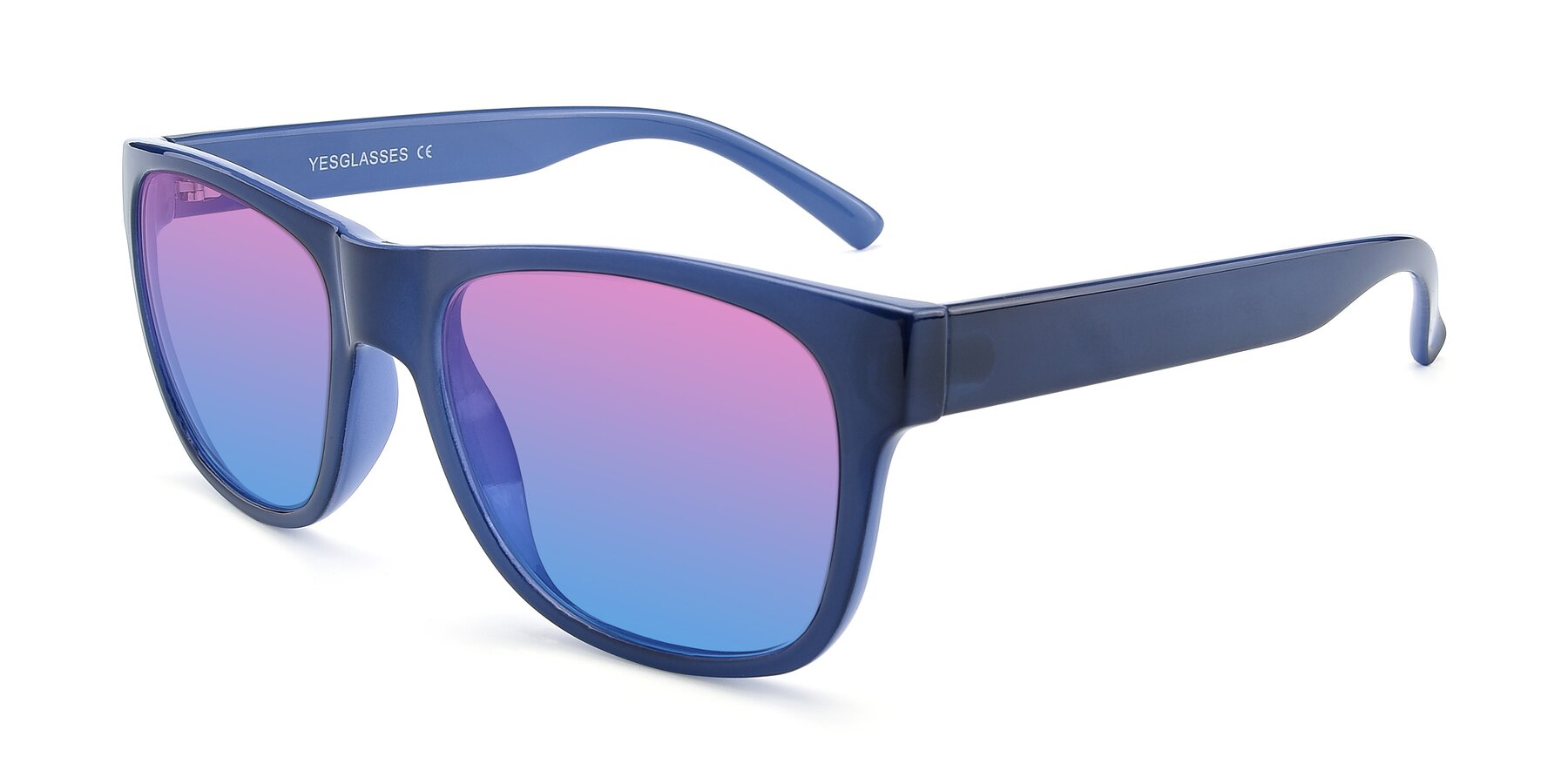 Angle of SSR213 in Blue with Pink / Blue Gradient Lenses