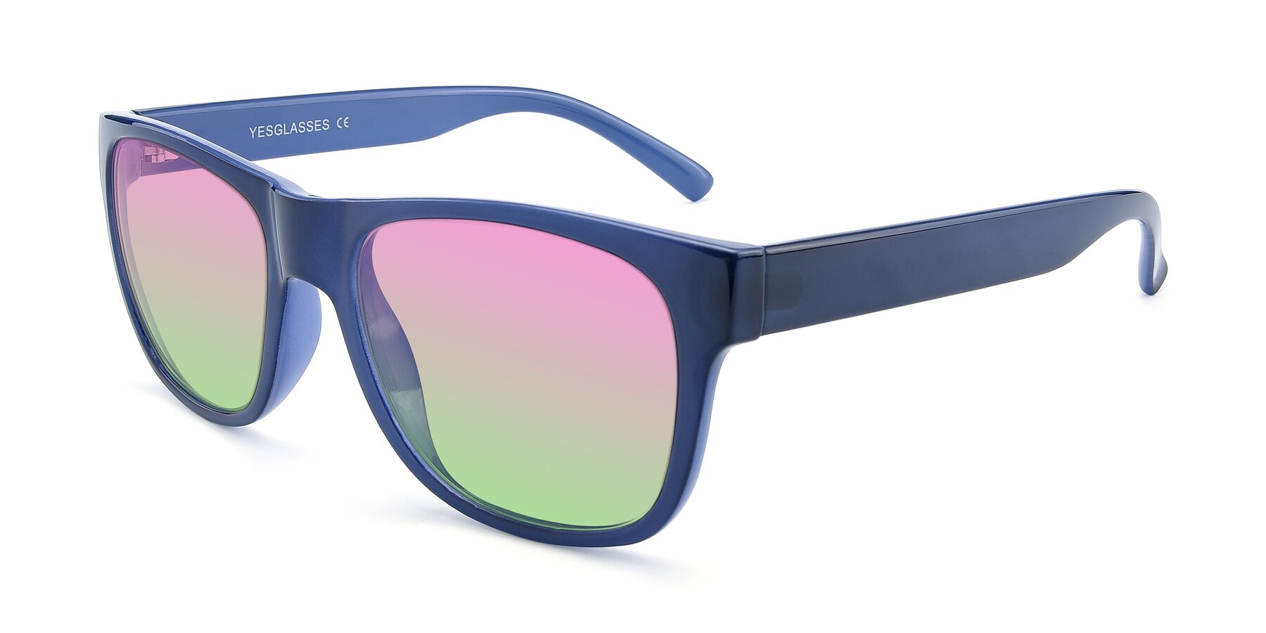 Angle of SSR213 in Blue with Pink / Green Gradient Lenses