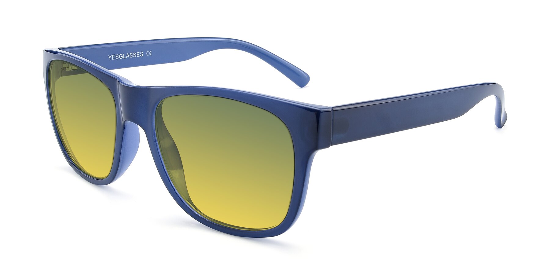 Angle of SSR213 in Blue with Green / Yellow Gradient Lenses