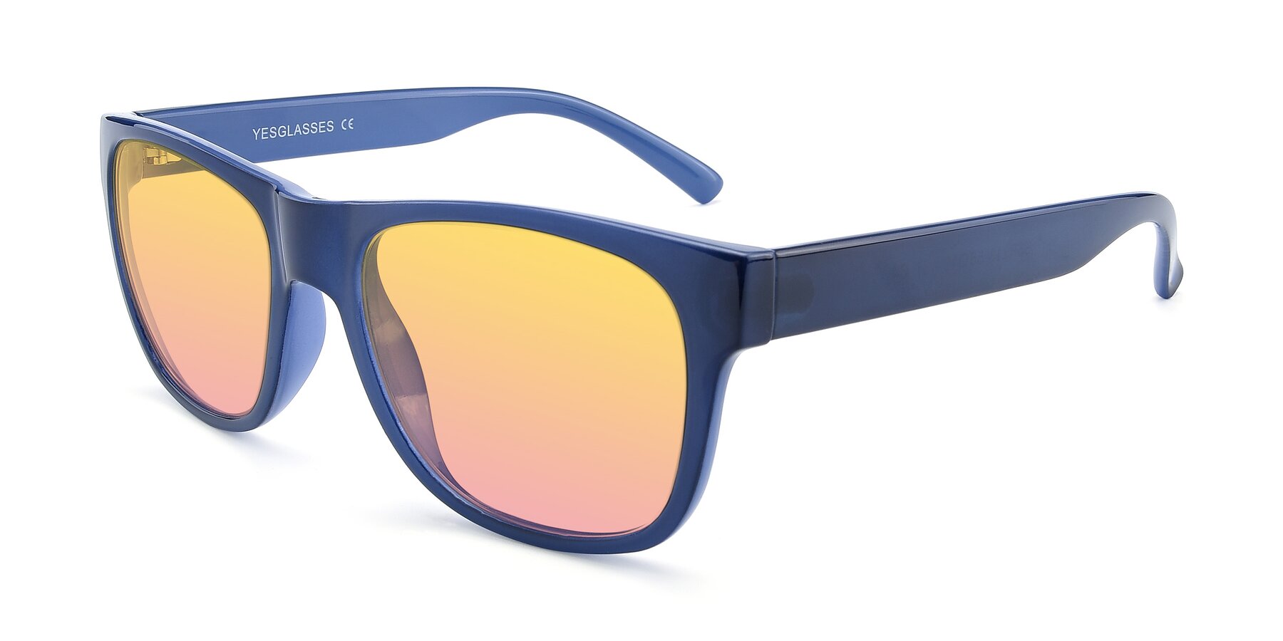 Angle of SSR213 in Blue with Yellow / Pink Gradient Lenses
