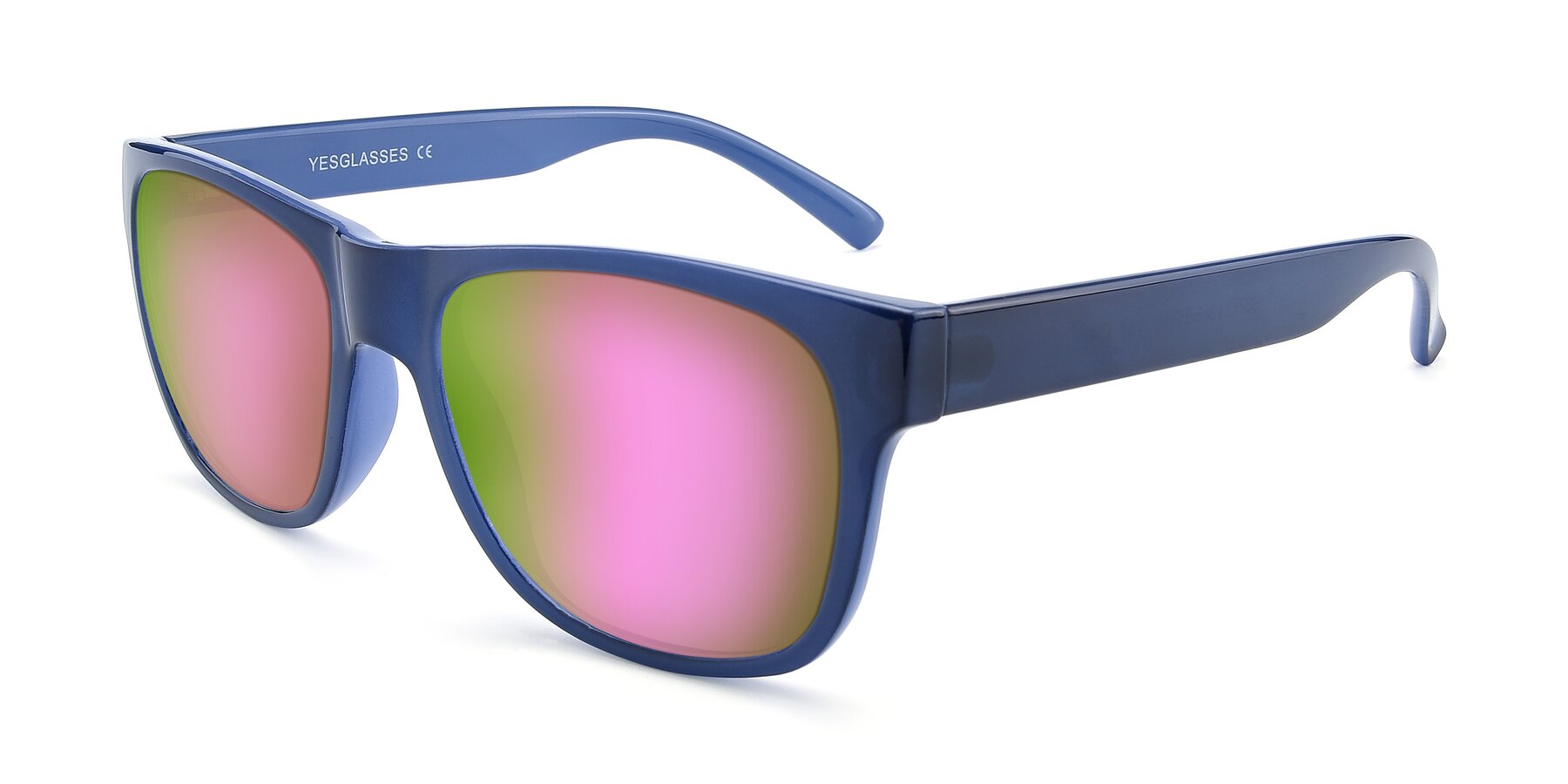 Angle of SSR213 in Blue with Pink Mirrored Lenses
