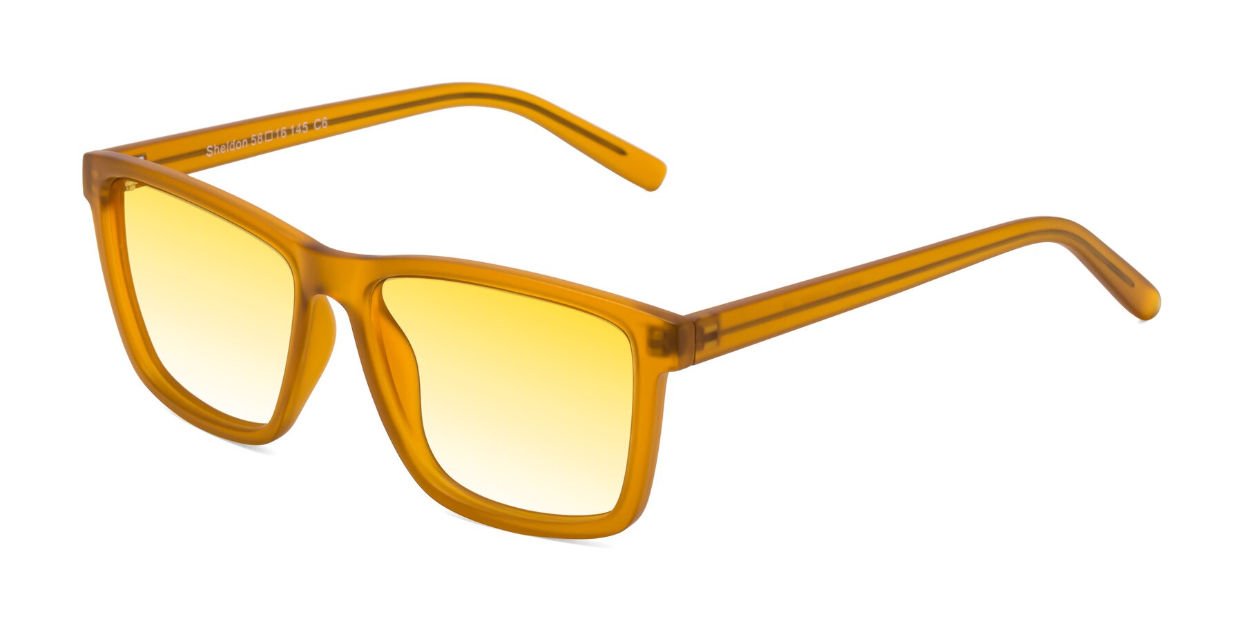 Angle of Sheldon in Pumpkin with Yellow Gradient Lenses