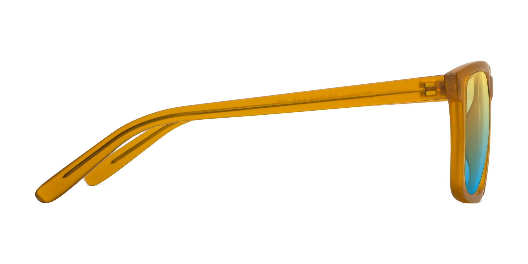 Side of Sheldon in Pumpkin with Yellow / Blue Gradient Lenses