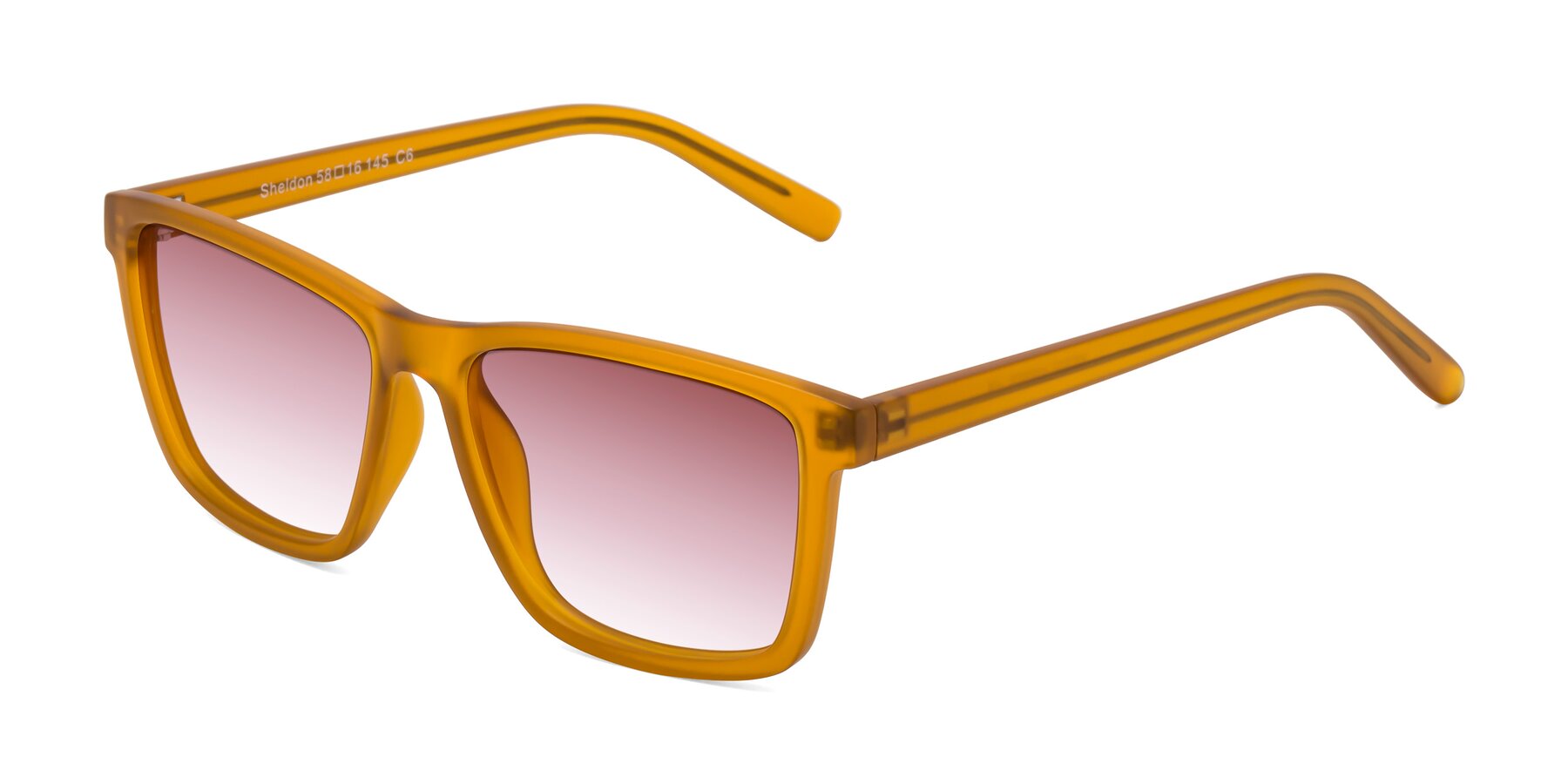 Angle of Sheldon in Pumpkin with Garnet Gradient Lenses