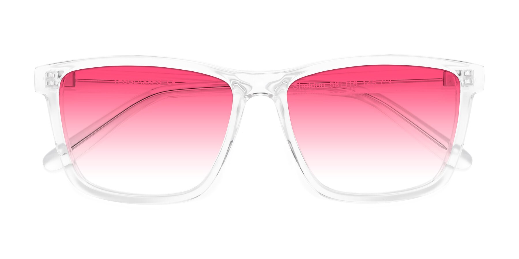 Folded Front of Sheldon in Clear with Pink Gradient Lenses