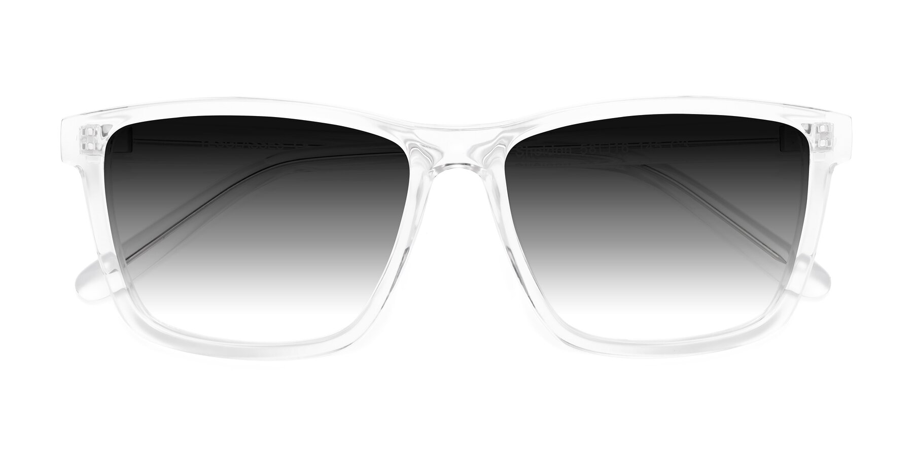 Folded Front of Sheldon in Clear with Gray Gradient Lenses