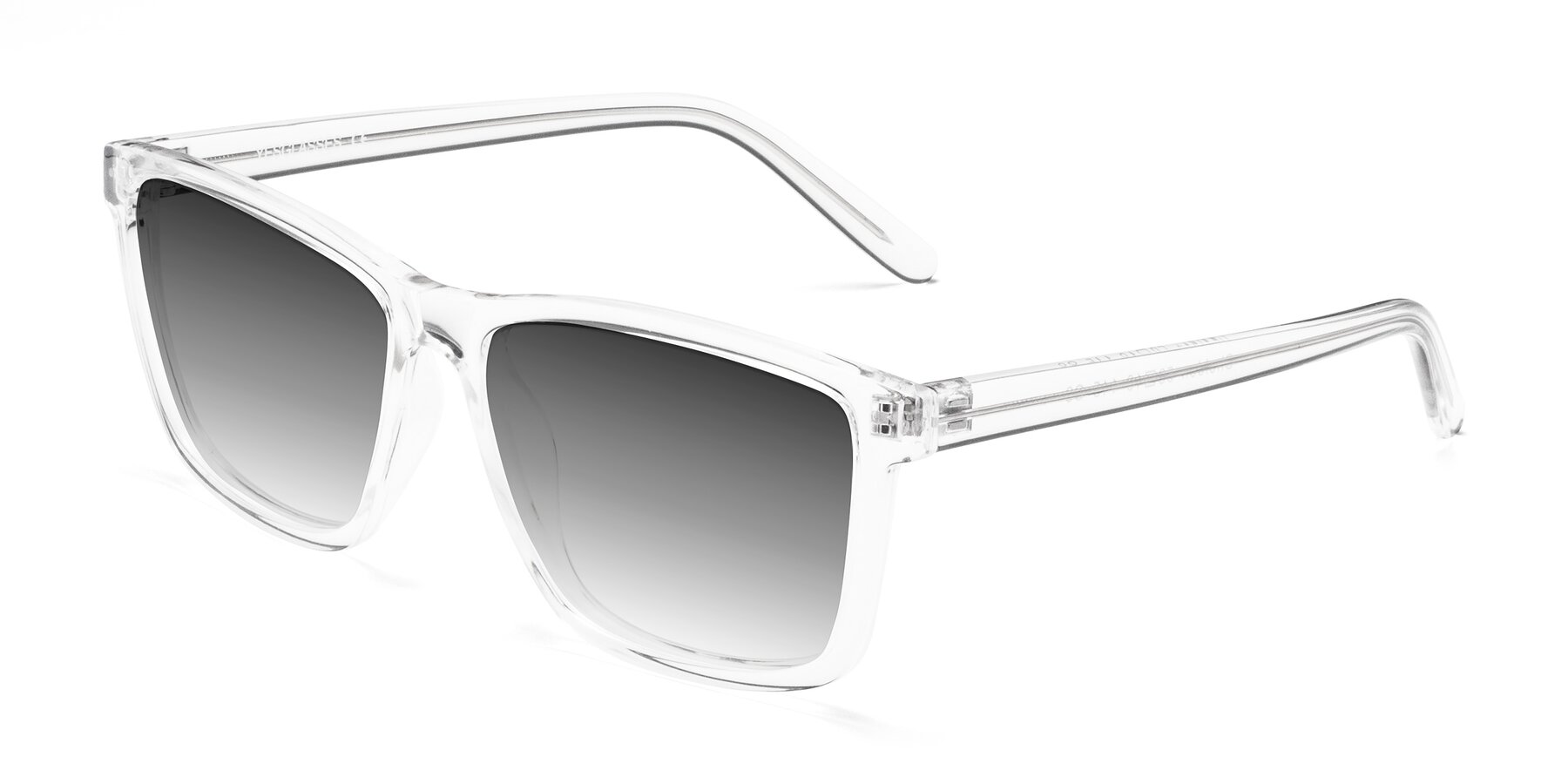 Angle of Sheldon in Clear with Gray Gradient Lenses