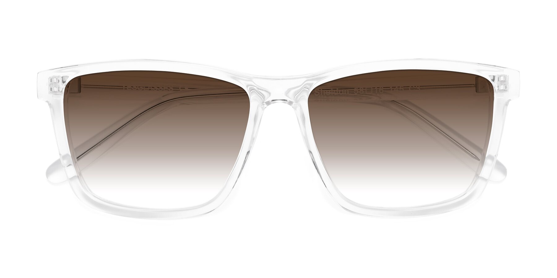 Folded Front of Sheldon in Clear with Brown Gradient Lenses