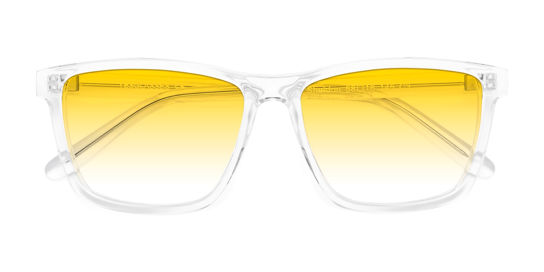 Folded Front of Sheldon in Clear with Yellow Gradient Lenses