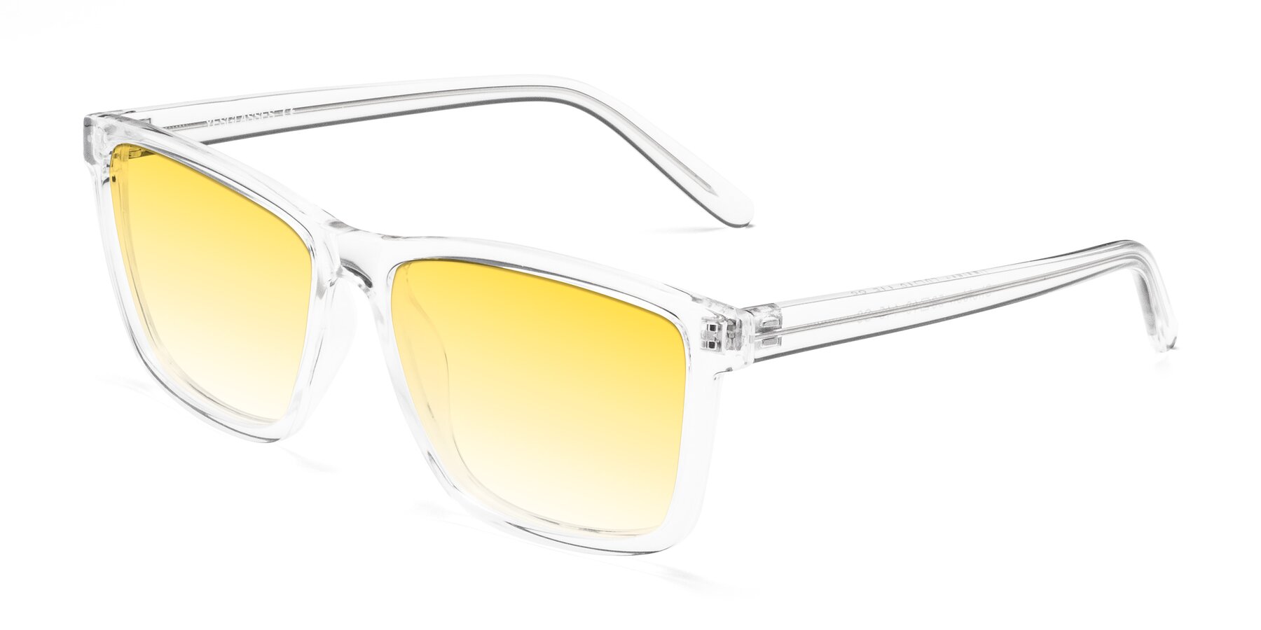 Angle of Sheldon in Clear with Yellow Gradient Lenses